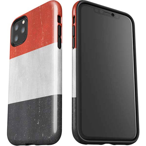 Yemen Flag Distressed iPhone 11 Pro Max Impact Case